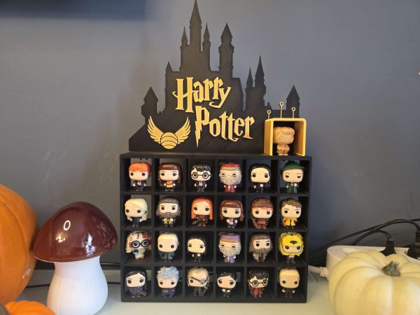 🧙‍♂️ Półka kolekcjonerska z logiem Harry Potter na 25 figurek Funko Pop Mini z Kinder Joy