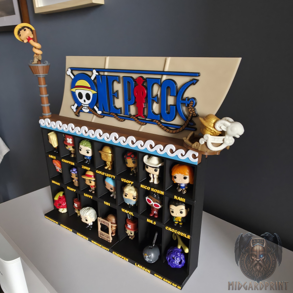 B03 Ekspozytor na Figurki One Piece (Kinder Joy 2026) - Grand Line na Twoim Biurku